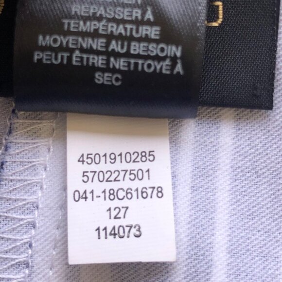 Chico's So Slimming Women's Size 1 (M) Crop Pant Navy White Vertical Stripe NWOT - Picture 14 of 14